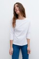 Remera escote bote blanco