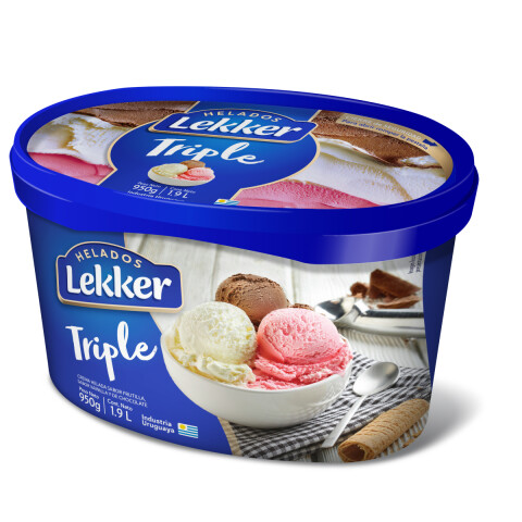 LEKKER 1,9 LT FRUTILLA / CREMA / CHOCOLATE Lekker 1,9 Lt Frutilla / Crema / Chocolate