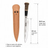 Cuchillo Artesanal Acero de Carbono Mango Simil Ciervo y Guampa o Hueso y Vaina de Cuero N°9 Cuchillo Artesanal Acero de Carbono Mango Simil Ciervo y Guampa o Hueso y Vaina de Cuero N°9