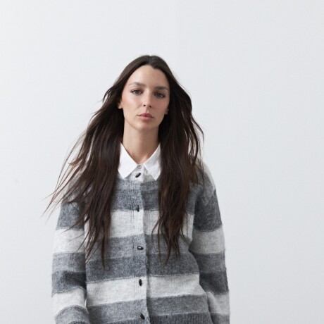 CARDIGAN FROST Gris Melange