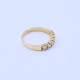 Anillo medio sin fin oro 18k amarillo con brillantes engarce 4 puntas. Anillo medio sin fin oro 18k amarillo con brillantes engarce 4 puntas.
