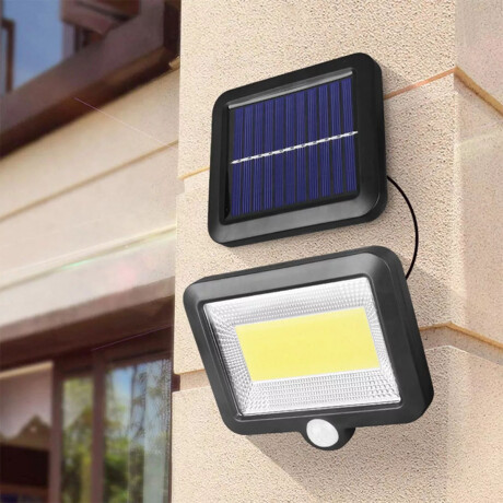 Foco exterior led solar 40W con sensor día noche NEGRO