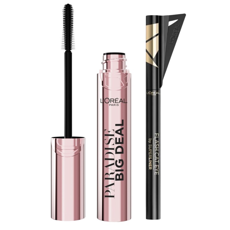 Pack Loreal Máscara Big Deal + Delineador Flash Cat Eye Pack Loreal Máscara Big Deal + Delineador Flash Cat Eye
