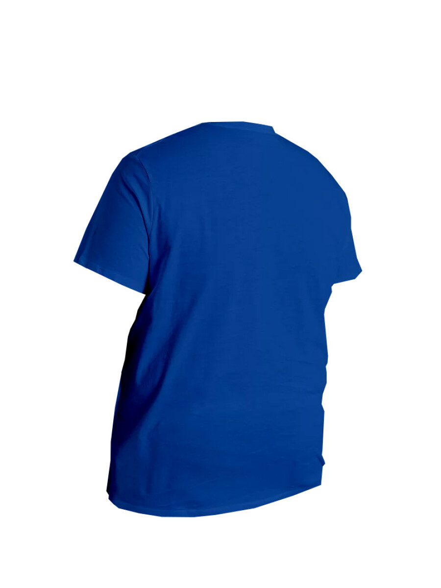 Camiseta Básica Plus Talles Especiales Azul Francia —