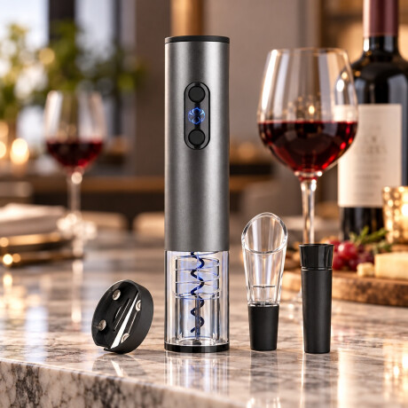 Set de Vino con Sacacorchos Eléctrico a Pilas y 3 Accesorios Grande Set de Vino con Sacacorchos Eléctrico a Pilas y 3 Accesorios Grande