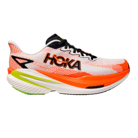Hoka Champion Mach X 3 Hombre Blanco-Naranja