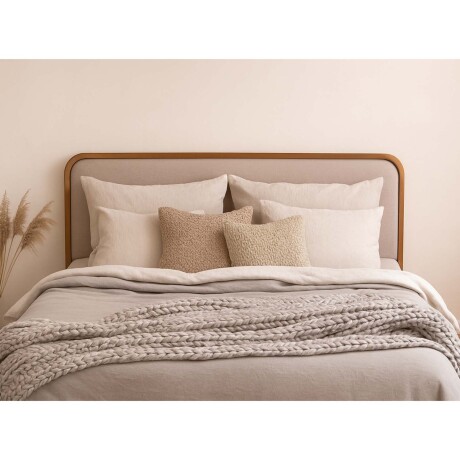 RESPALDO SUPER KING MADERA-Y-TELA MARRON BASILEA
