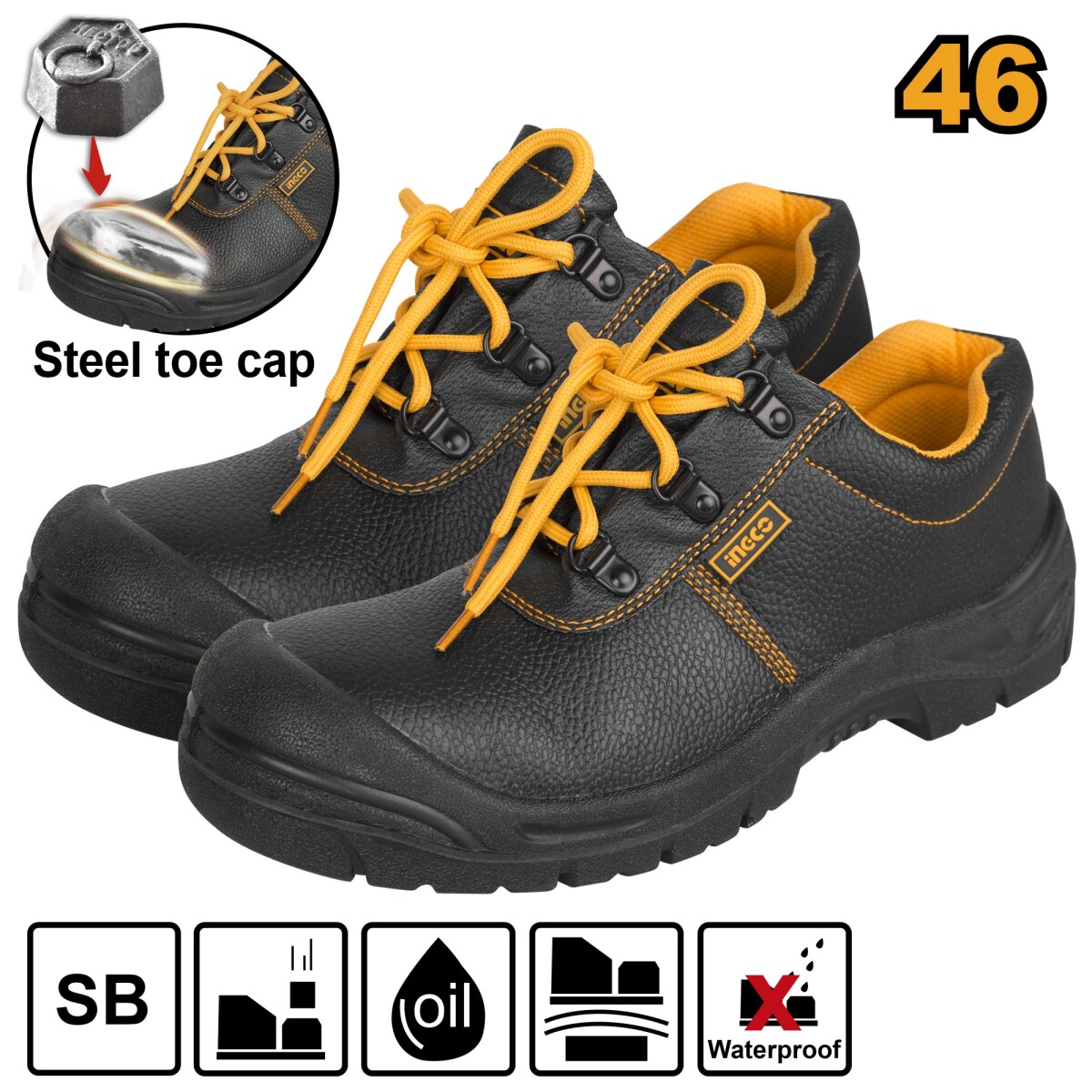ZAPATO DE TRABAJO BAJO NEGRO N°46 INGCO SSH03SB.46 