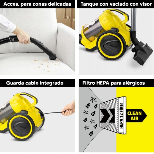 Aspiradora Seco Kärcher Vc3 ASPIRADORA KARCHER SIN BOLSA VC3 50240