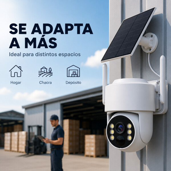 Cámara de Seguridad G-Power PTZ 4G Solar 4MP IP66 Blanco