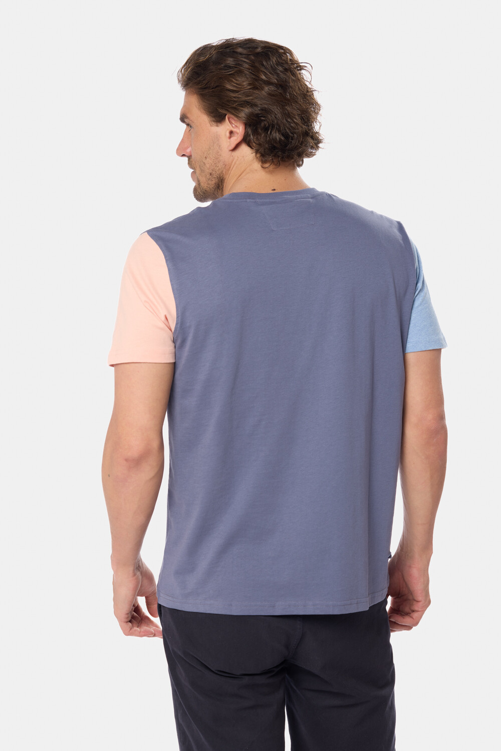 REMERA LISA COMBINADA Lila