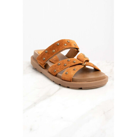 Sandalia Gamuza Apliques Mocha