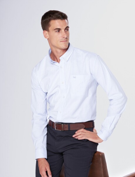 CAMISA OXFORD Celeste
