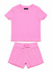 PIJAMA CONJUNTO SHORT Y REMERA ROSADO