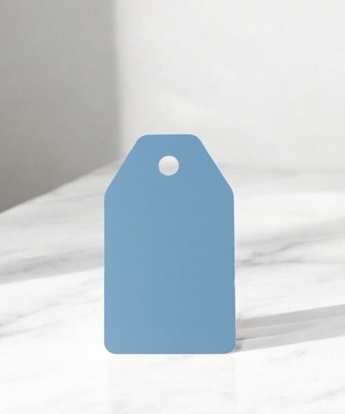 Tag rectangular liso 5x8,5 CELESTE