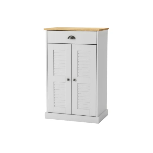 Zapatera - 2 Puertas - 1 Cajón - Línea Valenciana - Blanco Zapatera - 2 Puertas - 1 Cajón - Línea Valenciana - Blanco