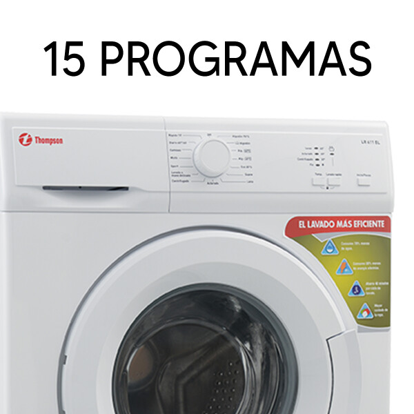 Lavarropas Thompson Lr 611 LAVARROPAS THOMPSON LR611BL 6KG BLA ****