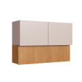 ORGANIC MÓDULO AEREO3 PUERTAS 2 NIVELES 1.20 MTS COLOR BLANCO/MADERA Organic Módulo Aereo3 Puertas 2 Niveles 1.20 Mts Color Blanco/madera