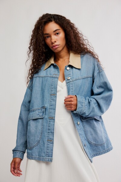CAMPERA DENIM LEMON Azul