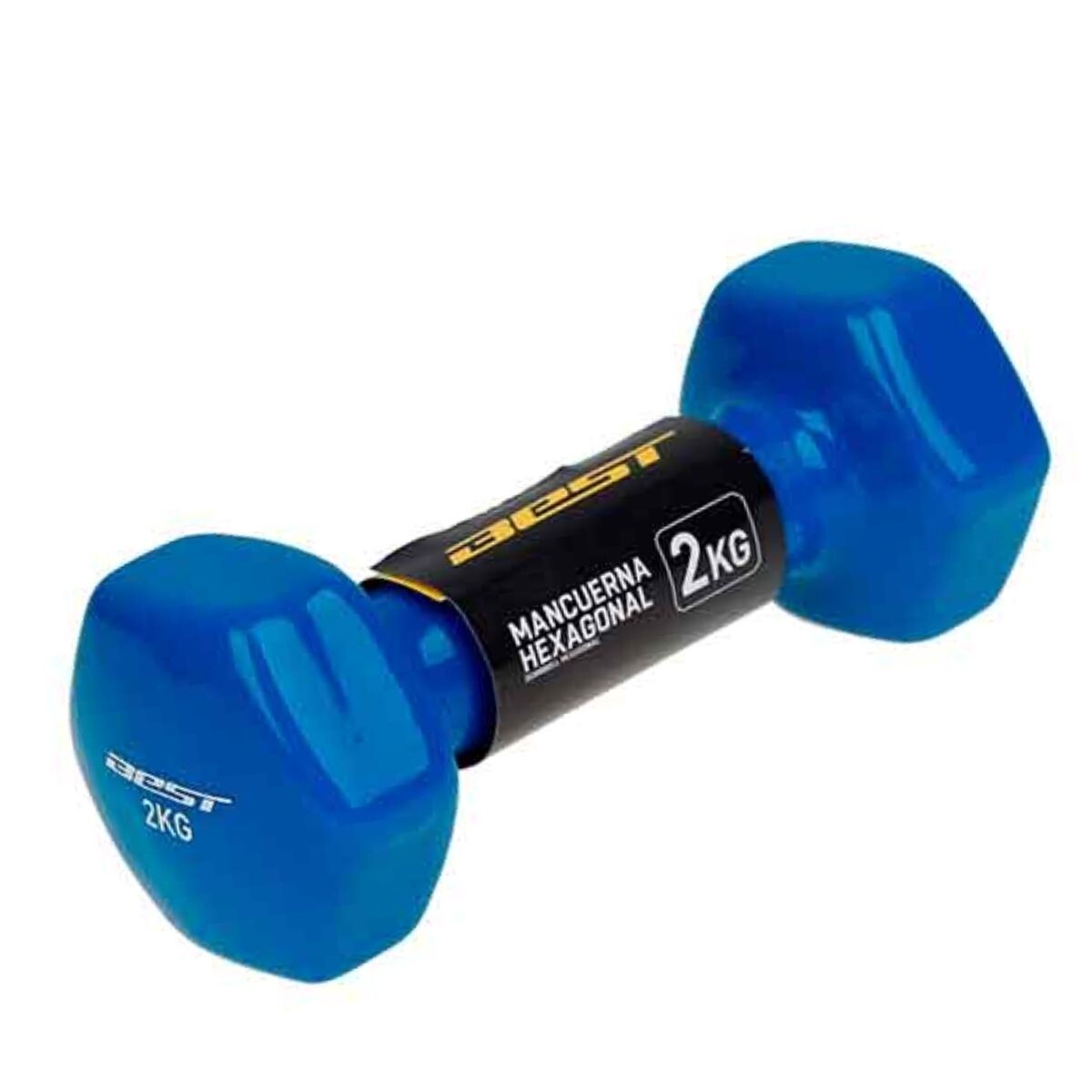 Mancuernas Best Power Fitness Recubiertas de Vinilo - X1 2 KG 