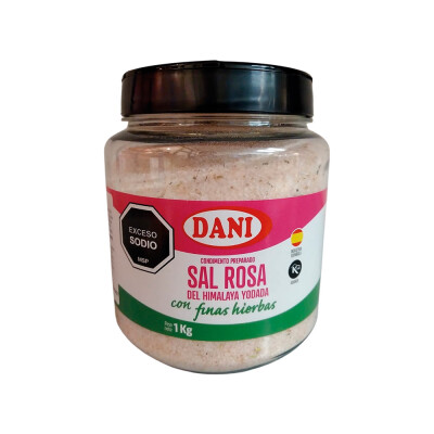 Sal Rosada del Himalaya Molida con finas hierbas en pote 1kg Pote Sal Rosa Del Himalaya 1kg