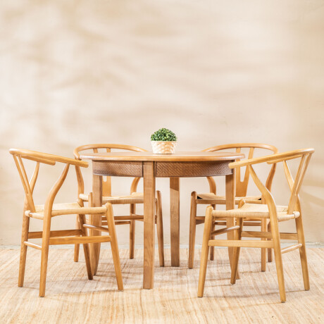 Juego De Comedor Elm + 4 Ellie Teca Juego De Comedor Elm + 4 Ellie Teca