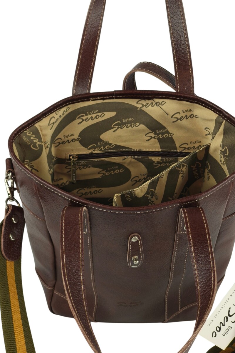 Bolso matero en cuero Chocolate