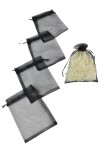 Pack x 100 - Bolsas organza 12x17 cm NEGRO