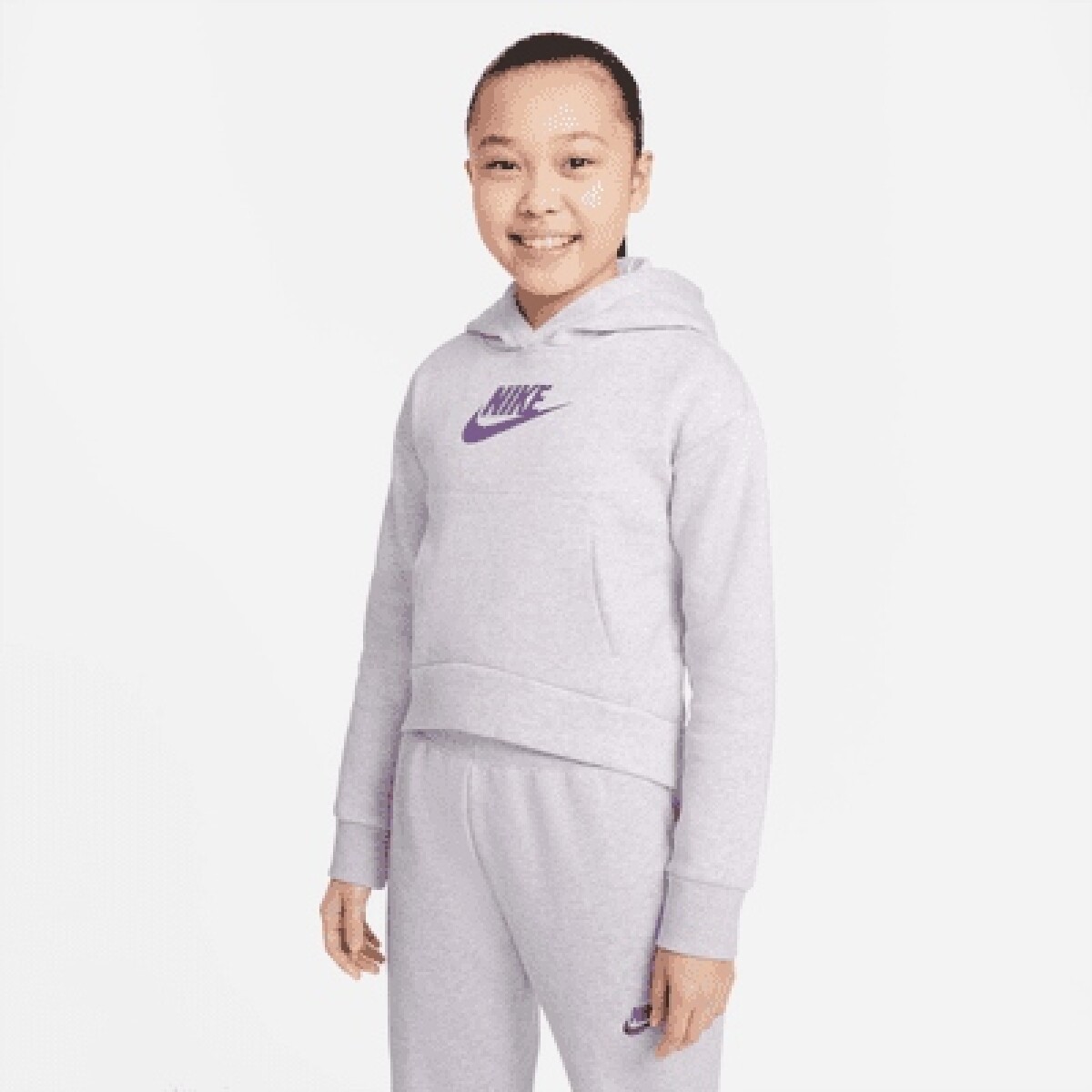 Canguro Nike Moda Niño Club Flc Hoodie Hbr Purple - Color Único 