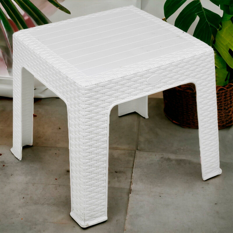 Mesa rattan BLANCO