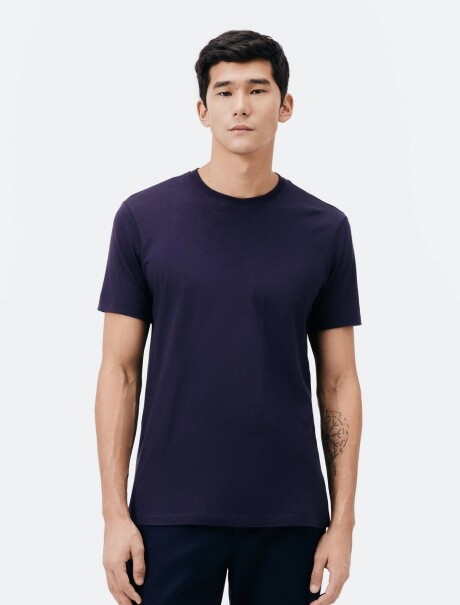 CAMISETA BÁSICA MANGA CORTA AZUL OSCURO