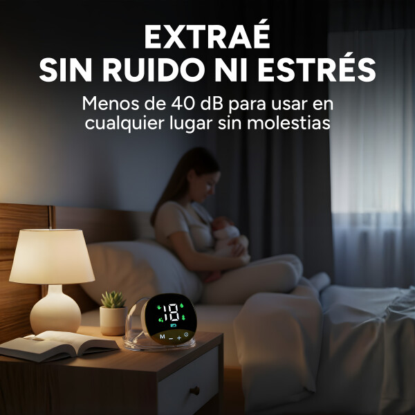 Extractor Maternal Inalambrico 4 Modos 12 Niveles Recargable Color Dorado