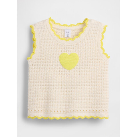 SL COTTON CROCHET TANK - HEART IVORY FROST
