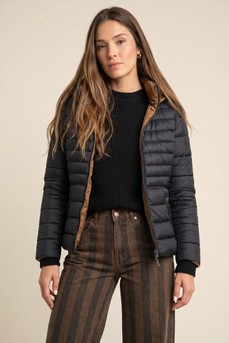 Campera Reversible Negro