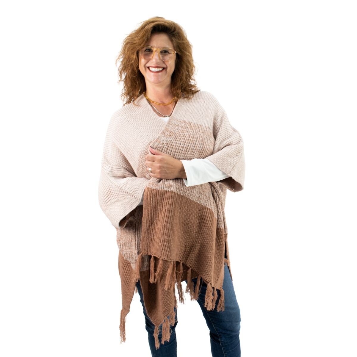 PONCHO XS-XL - BROWN 