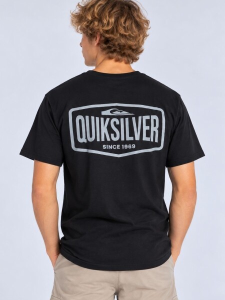 T-SHIRT QUIKSILVER 40608 M.C LOGO NEGRO
