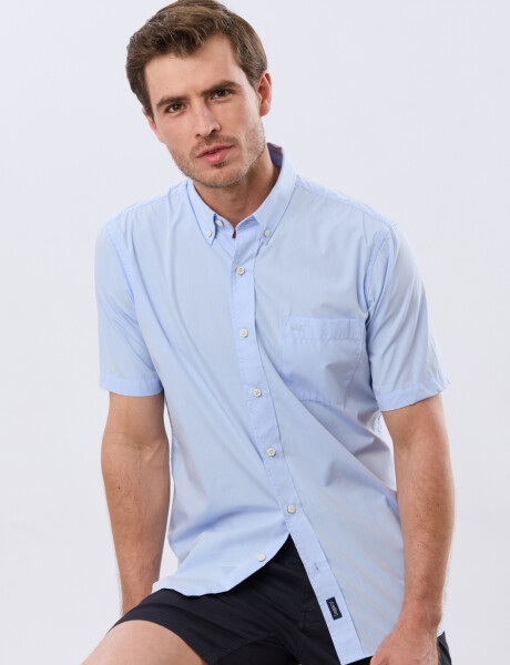 CAMISA LISA SPORT Celeste