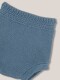 Pantalon Corto De Punto Azul Claro