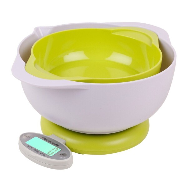 Balanza De Cocina Digital Plegable Hasta 5kg Con Dos Bowls Balanza De Cocina Digital Plegable Hasta 5kg Con Dos Bowls