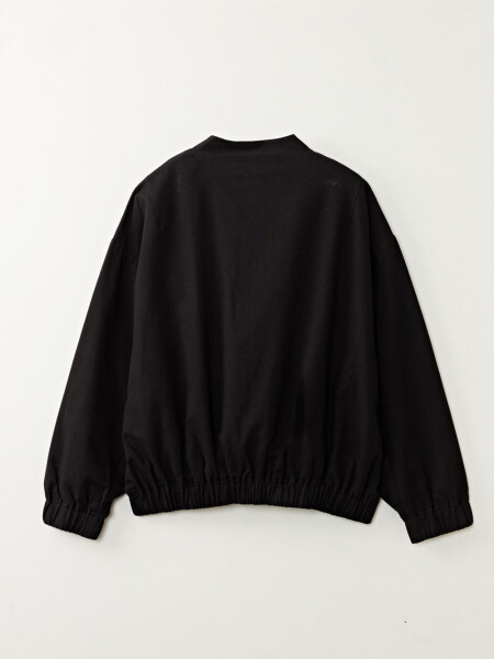 Bomber con lino Negro
