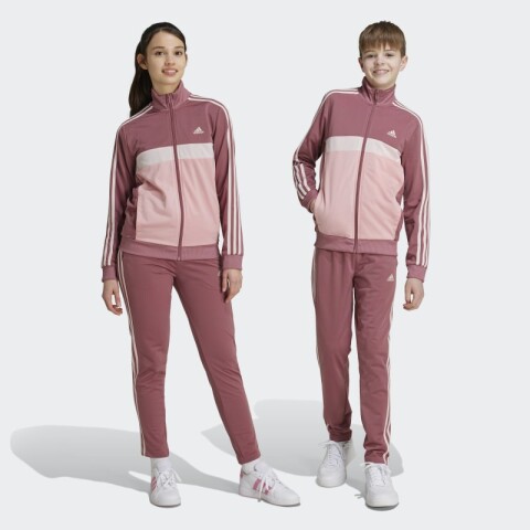Conjunto Adidas Essentials 3 Rayas Tiberio Rosado