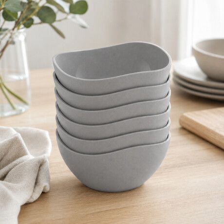 Set x6 Bowls de plástico 300ml GRIS