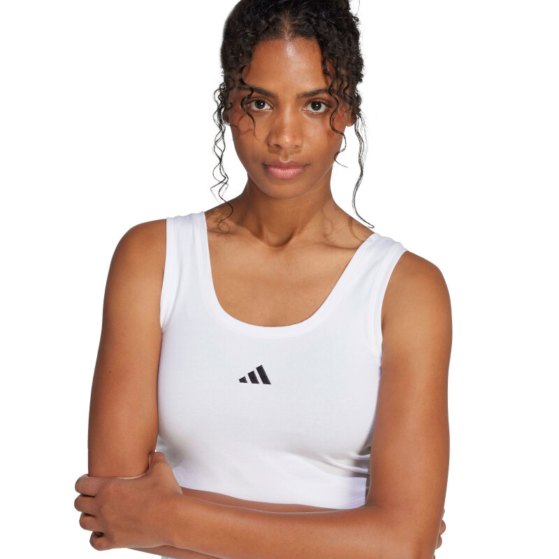 Top de Mujer Adidas Essentials Small Logo Blanco