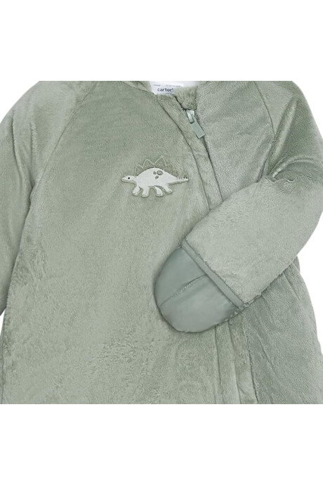 Sobre cobertor, dinosaurio, verde oliva Sin color