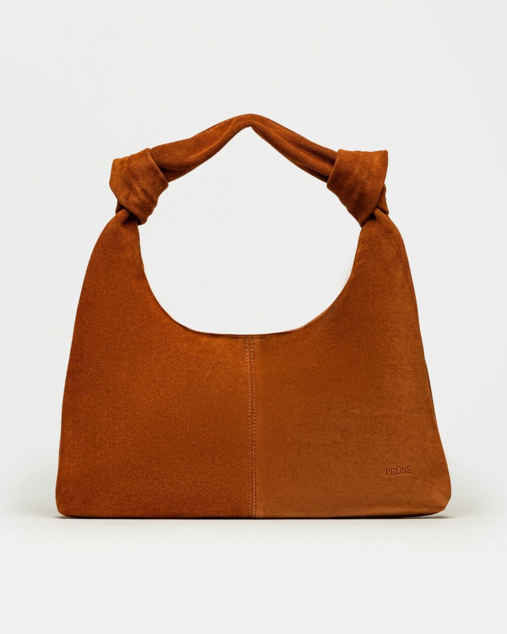 Cartera al hombro Juana en Cuero Gamuza Oxido