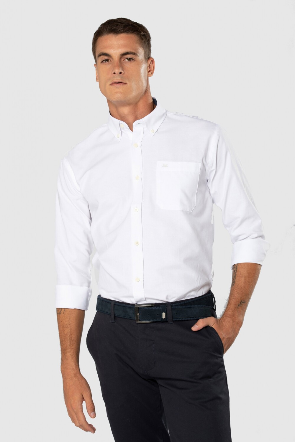 CAMISA LISA OXFORD Blanco