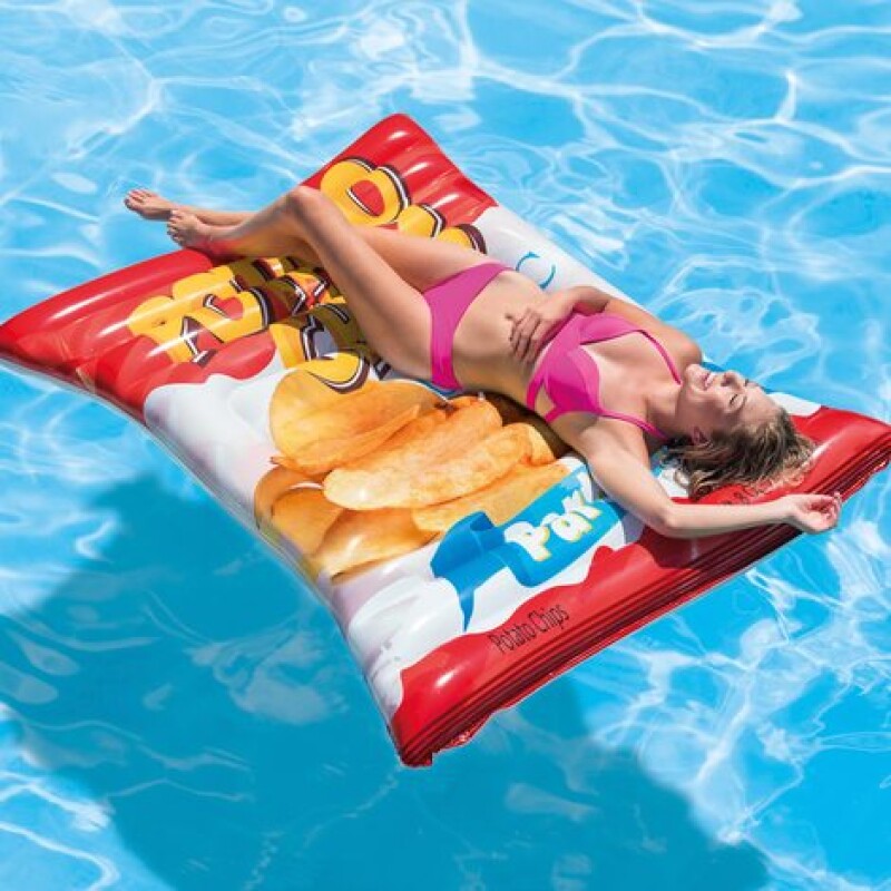 INTEX ESTERA FLOTANTE PAPAS CHIPS IMPRESIÓN REALÍSTICA 178x1 Intex Estera Flotante Papas Chips Impresión Realística 178x1