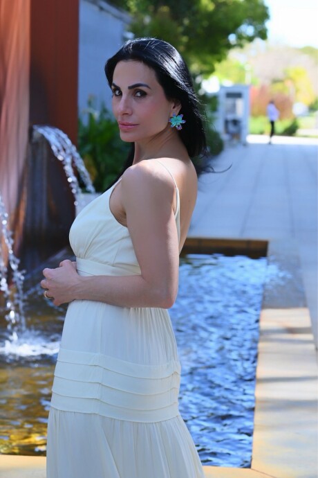 Vestido largo Aisha Amarillo manteca