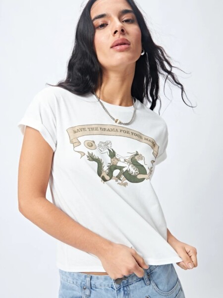 T-SHIRT P.CAKE DRAMA BLANCO