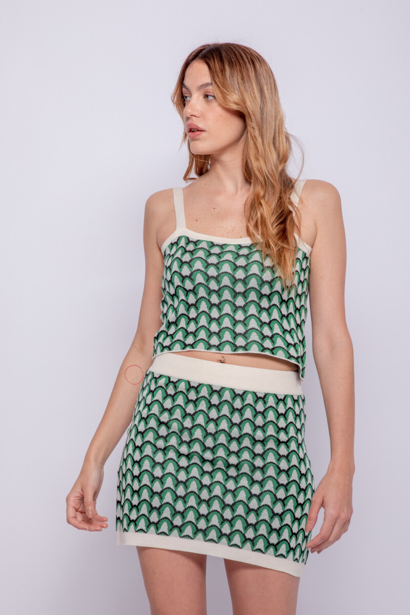 FALDA PAZ Verde Esmeralda